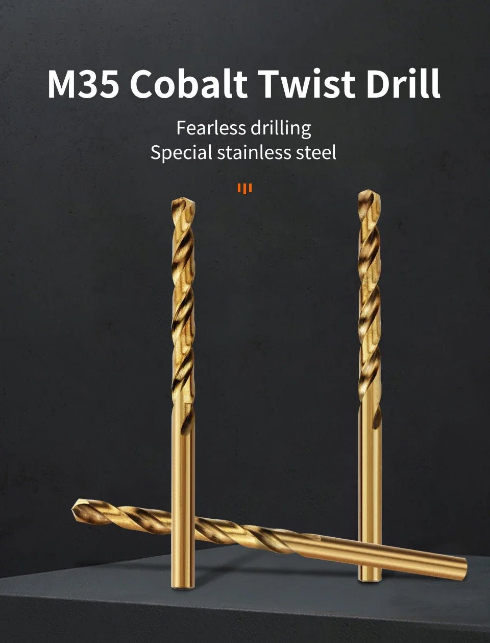 Cobalt High Speed Steel Twist Drill Bit M35 Tool Set for Metal and Stainless Steel Drilling Accessories - Checkouts USA