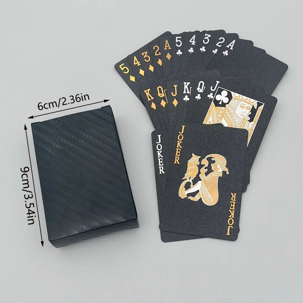 Color Black Gold Playing Card Game Card Group Waterproof Poker Suit Magic Dmagic Package Board Game Gift Collection - Checkouts UK
