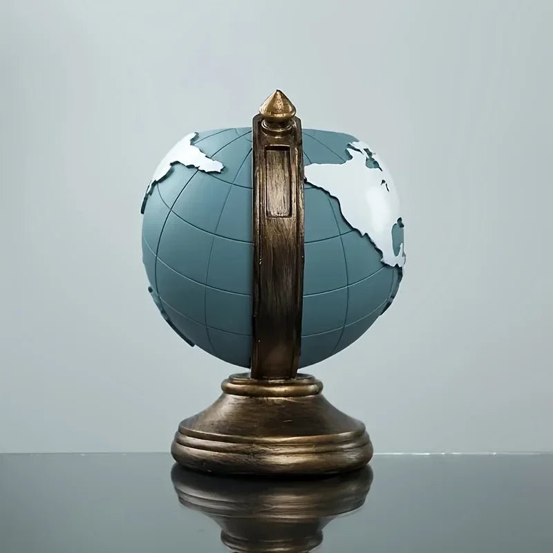 Creative Globe Pen Holder Resin Desk Organizer for Office and Home Decor Unique Geographic Pen and Pencil Storage - Checkouts USA