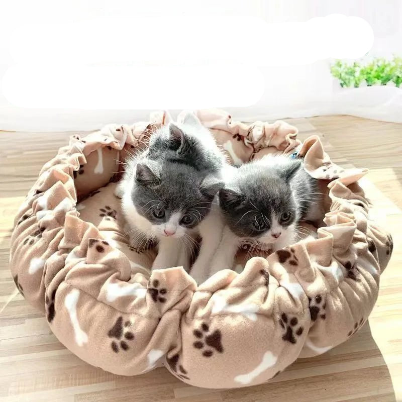 Creative Soft Warm Pet Bed Nest Dual - Use Adjustable Drawstring Pet Nest Bed Pet Cushion For Cats Puppies Pet Supplies - Checkouts UK