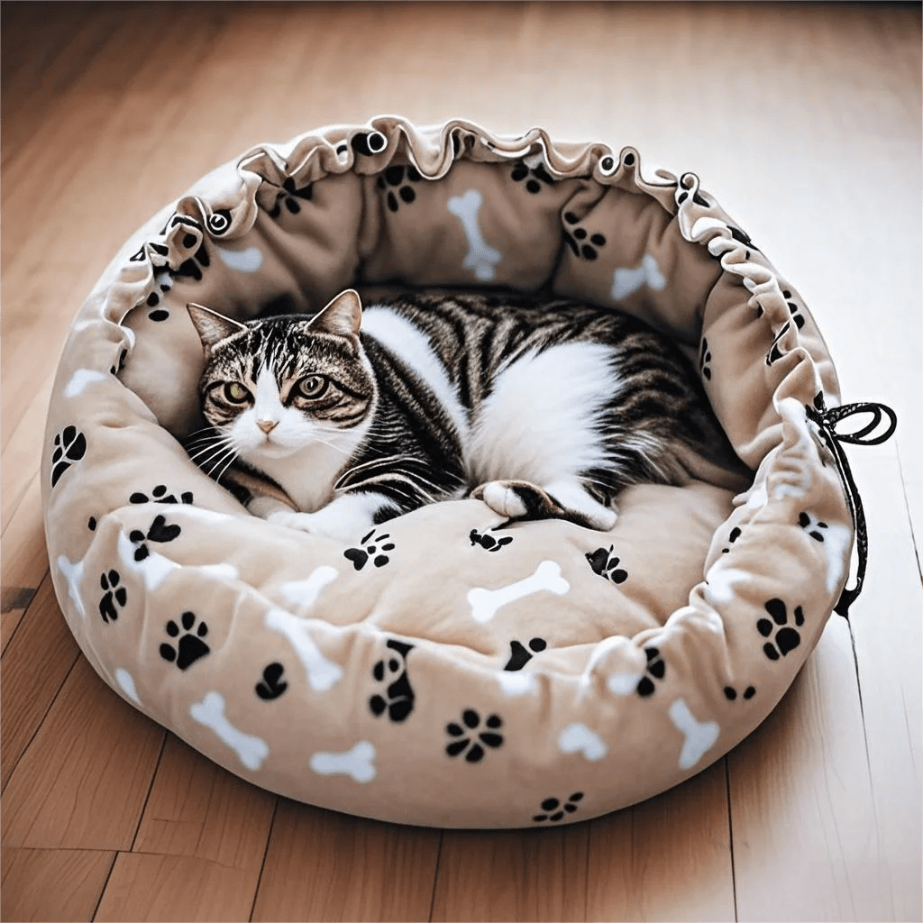 Creative Soft Warm Pet Bed Nest Dual - Use Adjustable Drawstring Pet Nest Bed Pet Cushion For Cats Puppies Pet Supplies - Checkouts UK
