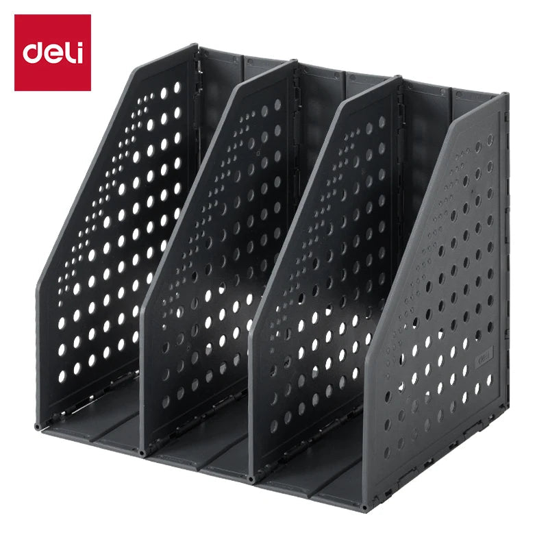 Deli 3/4 Grids Retractable File Holder Desktop Bookends Desk Organizer Magazine File Organizer Creative DIY Book Organizer - Checkouts USA