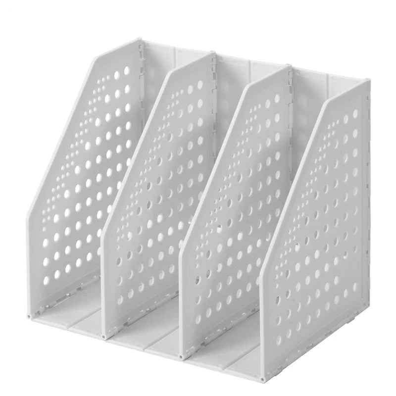 Deli 3/4 Grids Retractable File Holder Desktop Bookends Desk Organizer Magazine File Organizer Creative DIY Book Organizer - Checkouts USA