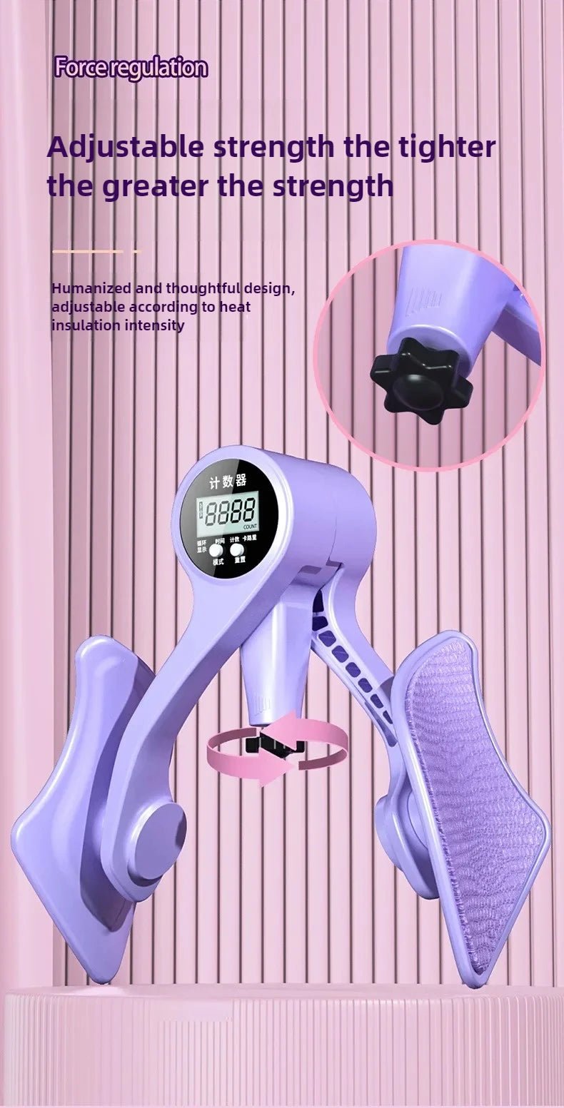 Digital Counter Hip Trainer Leg Trainers Pelvic Floor Muscle Strength Adjustable Leg Exerciser Inner Thigh Fitness Equipment - Checkouts USA