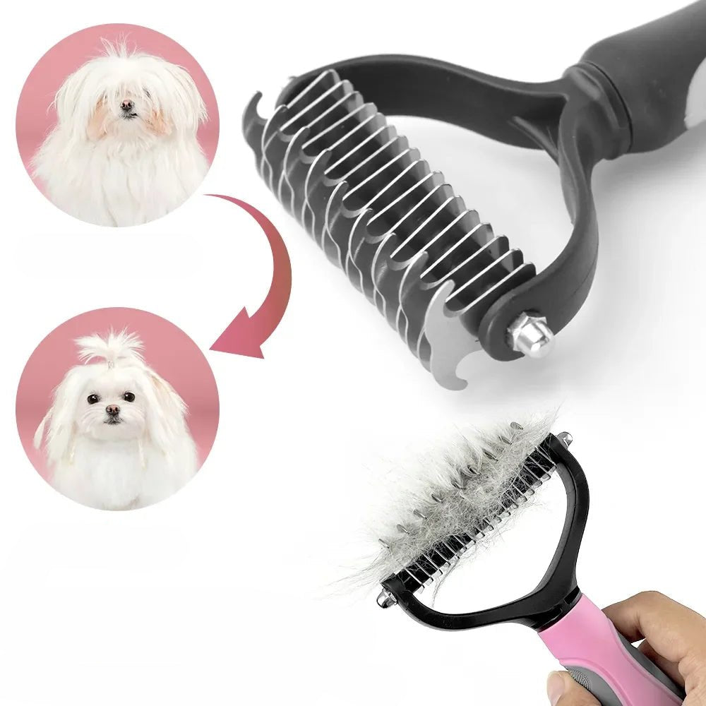 Dog Cat Hair Removal Comb Pet Long Hair Short Hair Pet Grooming Care Brush Trimming Dematting Brush Dog Pet Grooming Equipment - Furbury