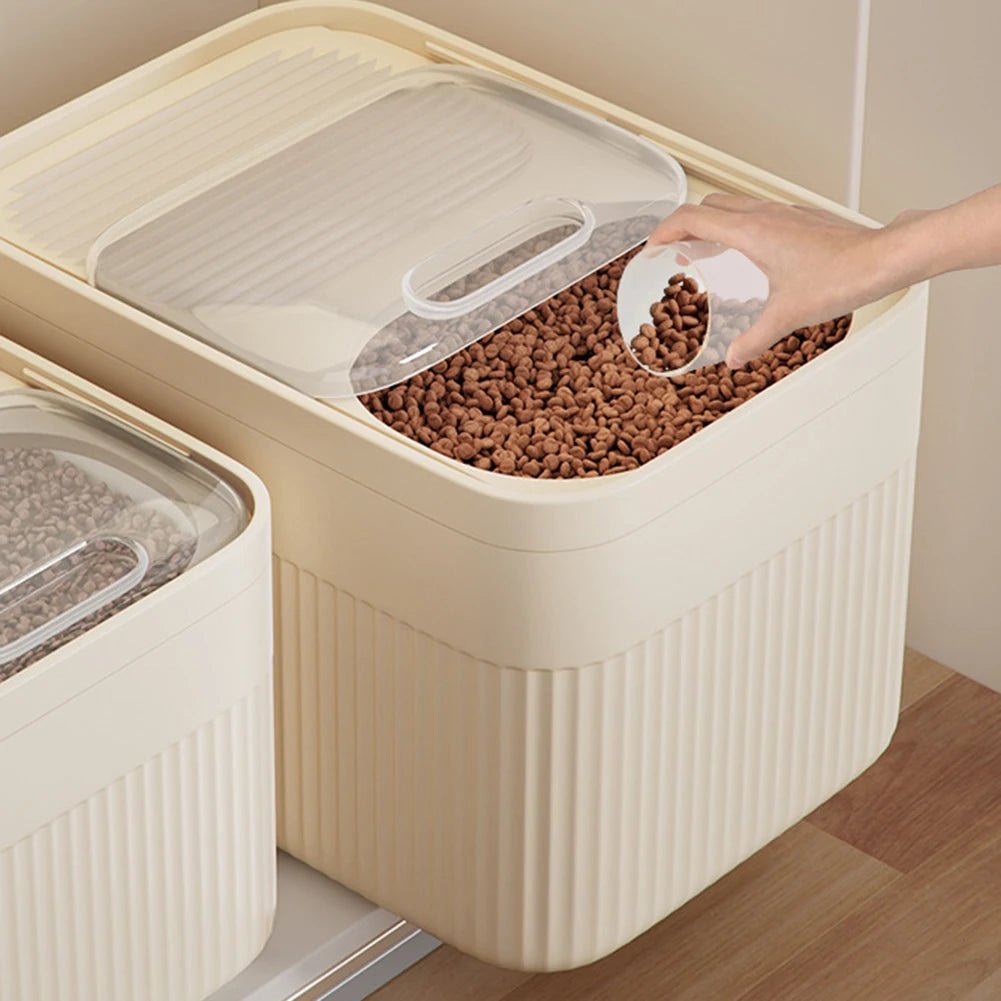 Dog Food Storage Container With Airtight Lid 5/10/15l Large Capacity Moisture Proof Dog Cat Dry Food Bin For Pet Supply Storage - Checkouts UK