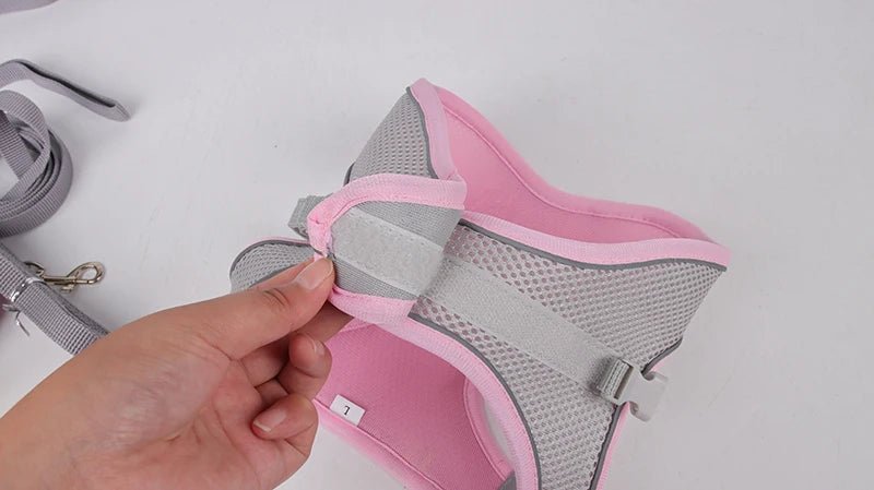 Dog Harness Leash Set for Small Dogs Adjustable Puppy Cat Harness Vest French Bulldog Chihuahua Pug Outdoor Walking Lead Leash - Furbury