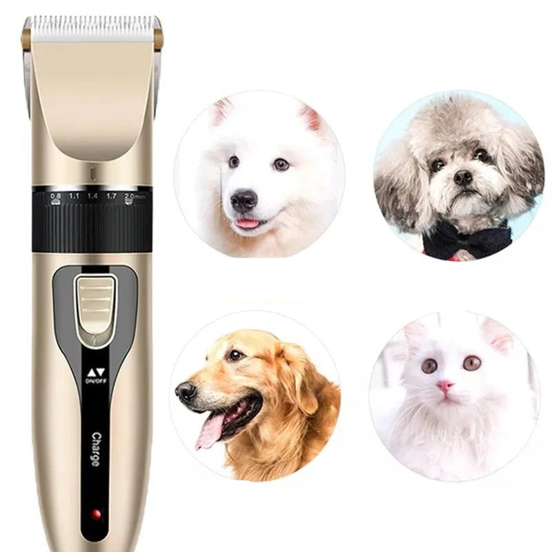 Dog Professional Hair Clipper Electrical Grooming Trimmer for Pets USB Rechargeable Shaver Low Decibel Animals Haircut Machine - Furbury