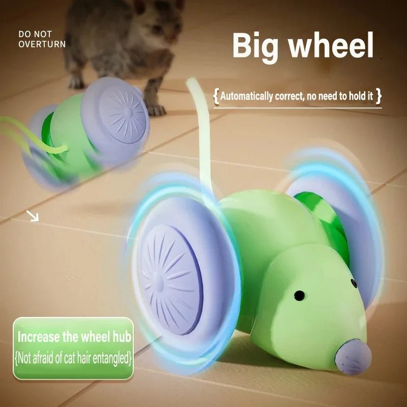 Electric Mouse Car Pet toys Interactive Cat Toy Rechargeable Automatic Teaser with Intelligent Obstacle Avoidance Pet Products - Checkouts UK