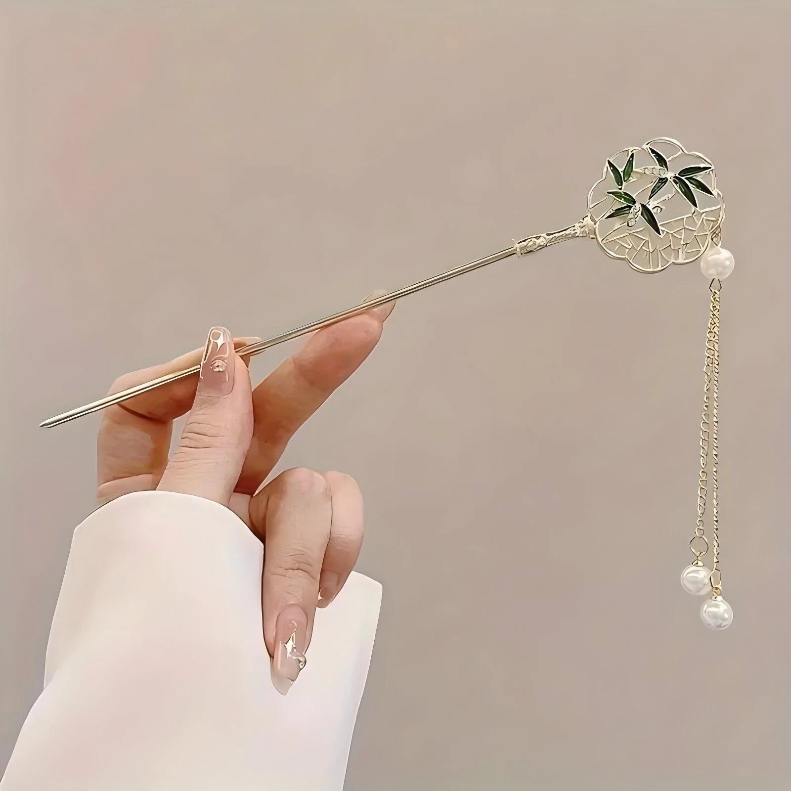 Elegant Chinese Style Hair Clip Tassel Hair Stick Traditional Floral Design Hairstyle Accessory Women Jewelry Hairpin Hairneedle - Checkouts UK