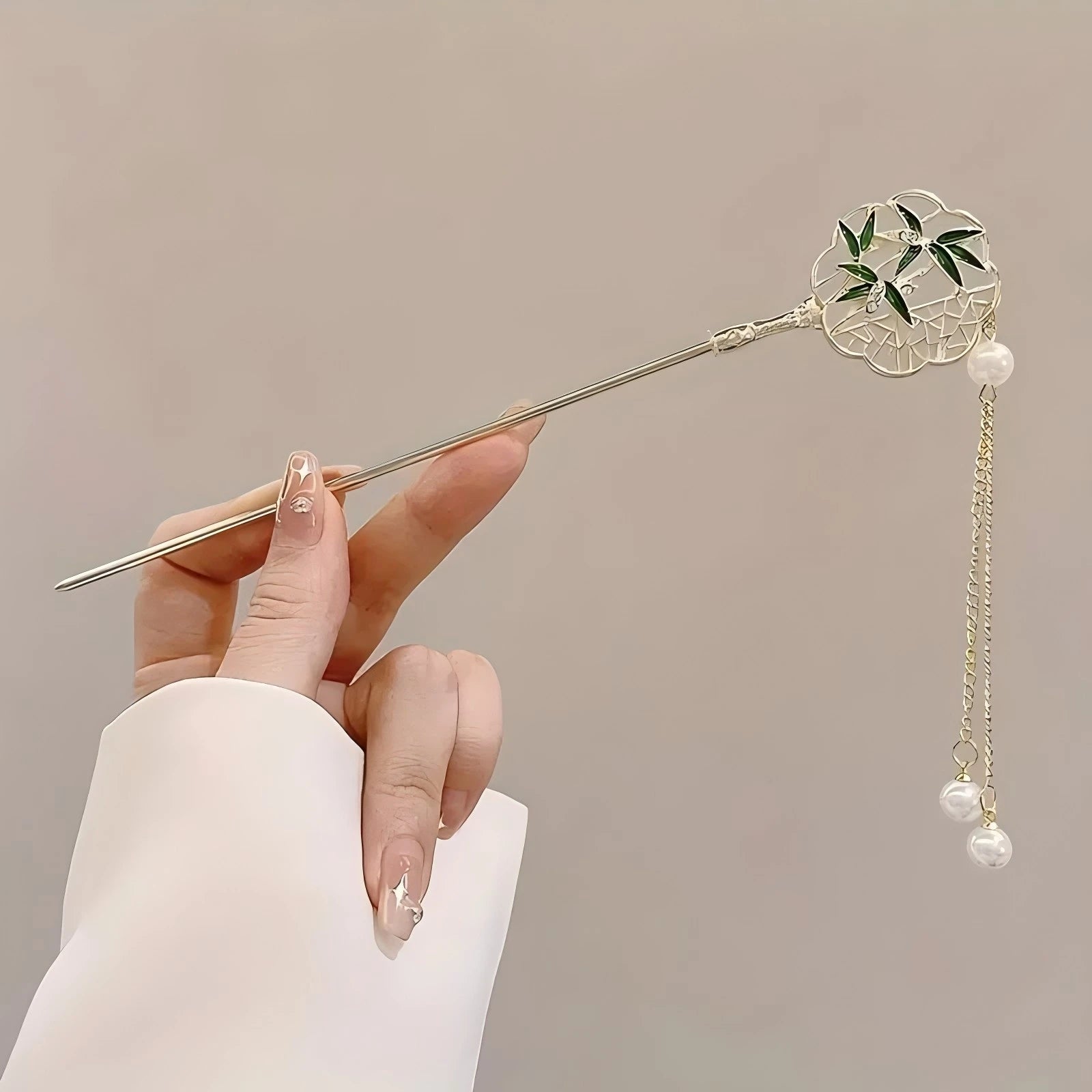 Elegant Chinese Style Hair Clip Tassel Hair Stick Traditional Floral Design Hairstyle Accessory Women Jewelry Hairpin Hairneedle - Checkouts UK