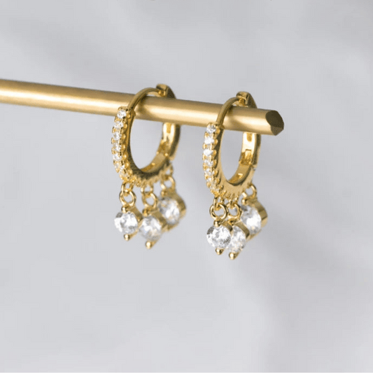 Fashion Luminous CZ Elegant Hoop Earring for Women Sterling Silver 925 Tassel Earring Korea Style Fine Jewelry Brincos - Checkouts USA