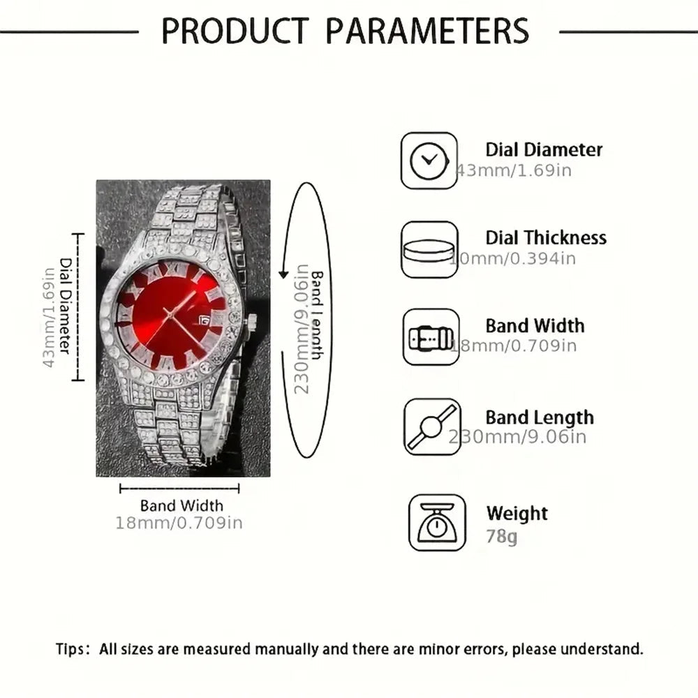 Fashionable couples quartz watch set, zinc alloy case, analog display, perfect gift for Valentine's Day, Easter and Eid - Checkouts USA