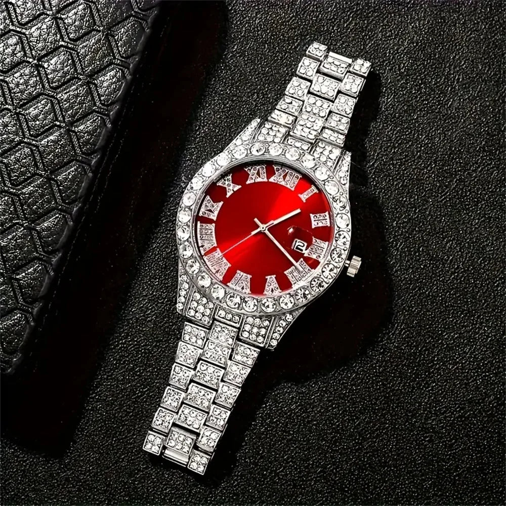 Fashionable couples quartz watch set, zinc alloy case, analog display, perfect gift for Valentine's Day, Easter and Eid - Checkouts USA