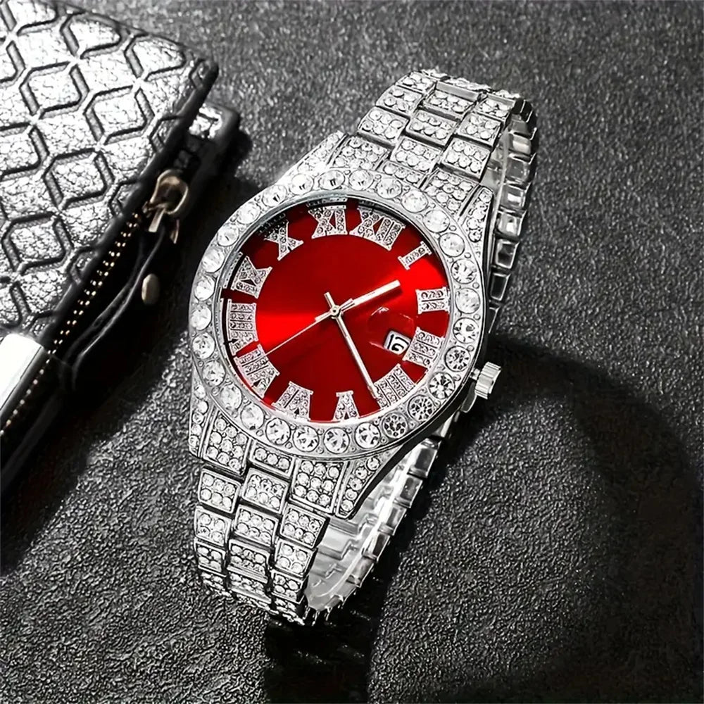 Fashionable couples quartz watch set, zinc alloy case, analog display, perfect gift for Valentine's Day, Easter and Eid - Checkouts USA
