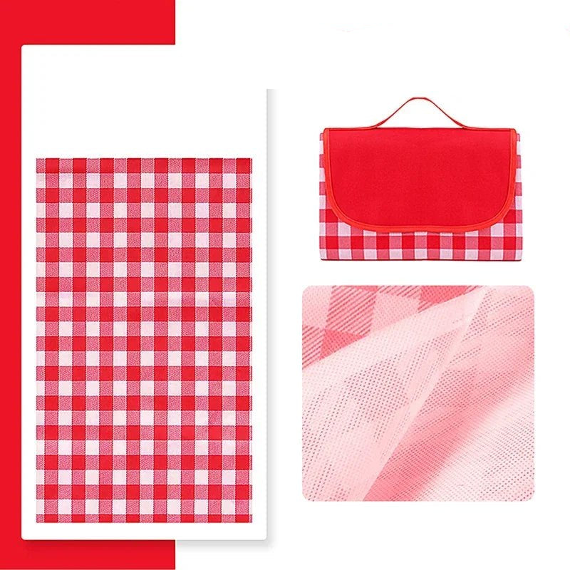 Foldable Picnic Mat Portable Sand Beach Mats Non - woven Fabric Thicken Tent Camping Blanket Pad Moisture - proof Outdoor Picnic Mat - Checkouts UK