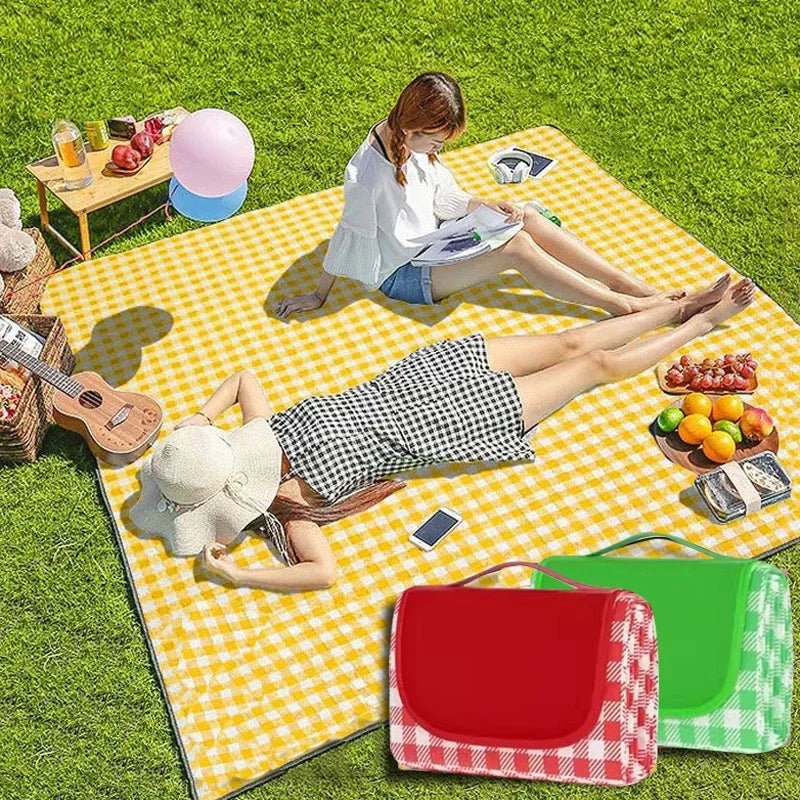 Foldable Picnic Mat Portable Sand Beach Mats Non - woven Fabric Thicken Tent Camping Blanket Pad Moisture - proof Outdoor Picnic Mat - Checkouts UK