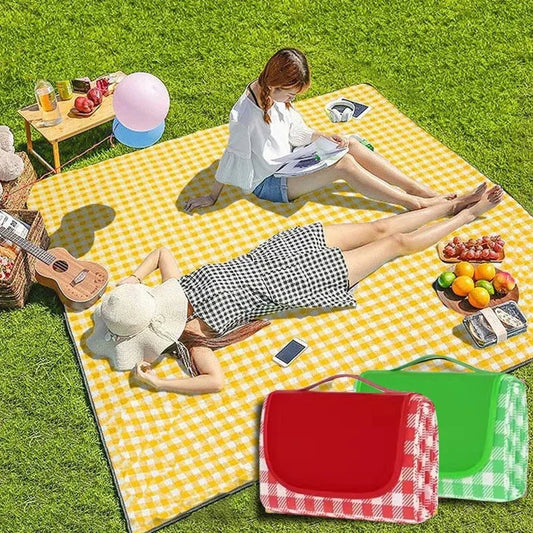 Foldable Picnic Mat Portable Sand Beach Mats Non - woven Fabric Thicken Tent Camping Blanket Pad Moisture - proof Outdoor Picnic Mat - Checkouts UK