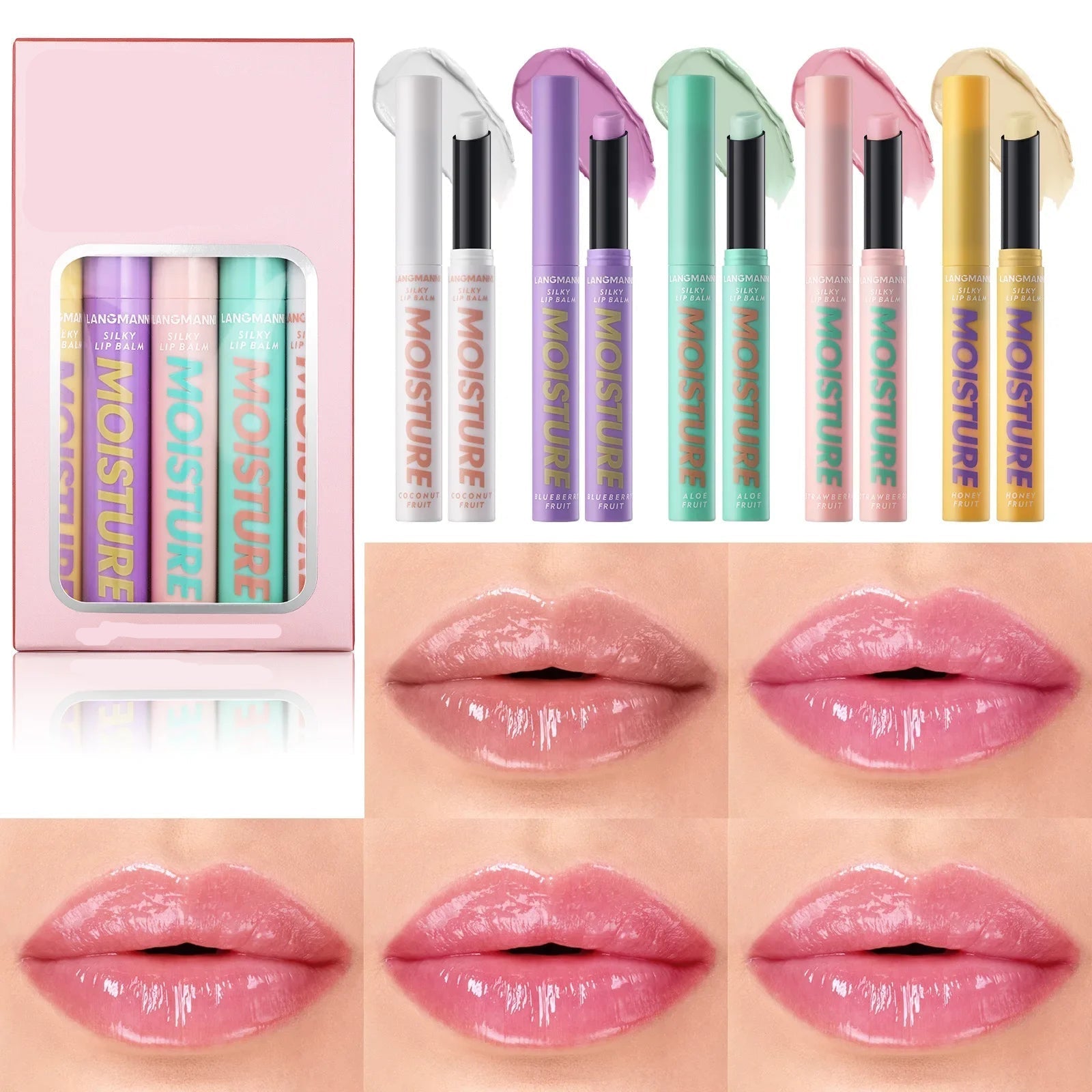 Fruit Color Changing Lip Balm Moisturizing Lip Oil Long - Lasting Lip Mask Tint Natural Aloe Lipstick Nutritious Lips Care Makeup - Checkouts UK