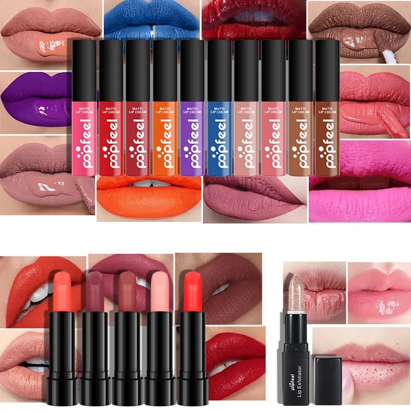 Full Makeup Set Lipstick Eyeshadow Eyeliner Highlight Korean Cosmetics Kit Make - up for women Makeup Puff Eyebrow Pencil - Checkouts UK
