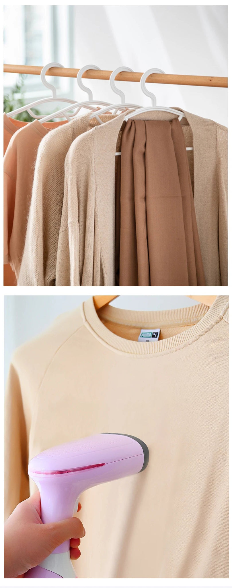 Handheld Garment Steamer 1500W Electric Household Fabric Steam Iron 280ml Portable Vertical Fast - Heat For Clothes Ironing - Checkouts UK