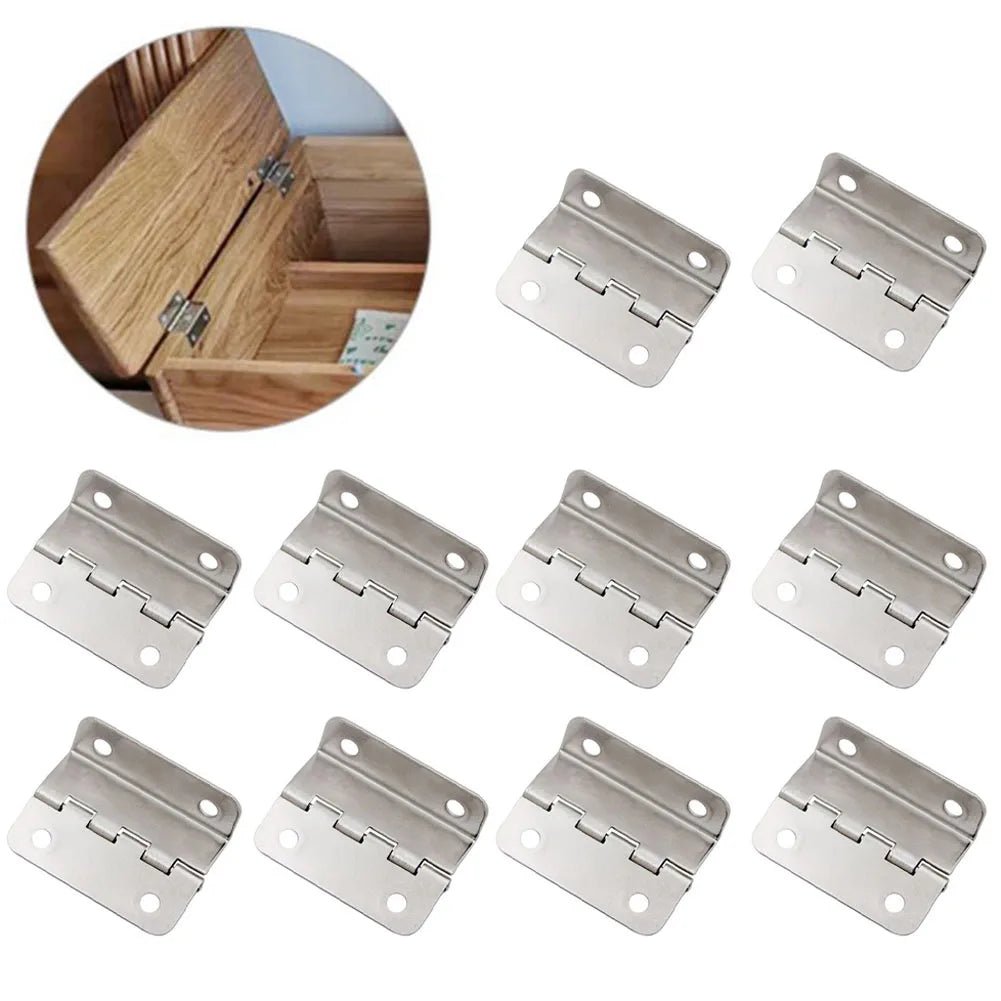 Hardware Hinges 10PCS 4 - Hole Hardware Accessories Hinge Home Furniture Decoration Right Angle Hardware Accessories Home Hardware - Checkouts USA