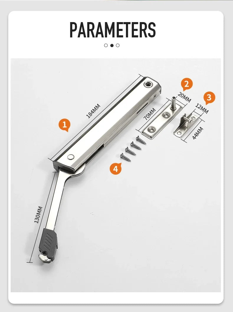 Heavy Duty Hydraulic Cabinet Hinge Randomly Stop Soft Closing Kitchen Hinges Adjustable Door Support Lift Up Door Hardware - Checkouts USA