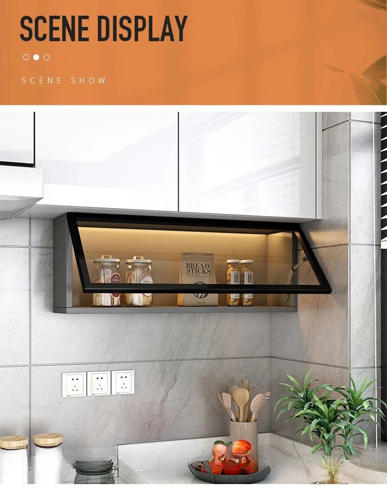 Heavy Duty Hydraulic Cabinet Hinge Randomly Stop Soft Closing Kitchen Hinges Adjustable Door Support Lift Up Door Hardware - Checkouts USA