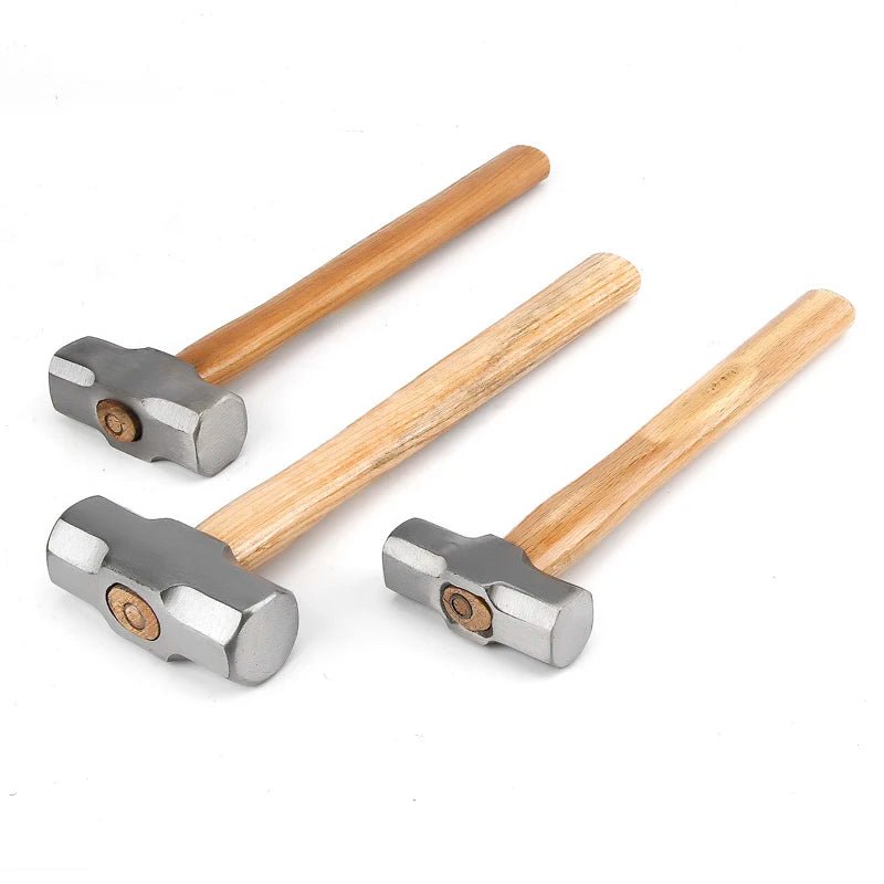 Heavy Duty Wooden Handle Sledge Hammer 1Pcs Forged Steel Octagon Hammer Square Head Big Hammer Masonry Hammer 2LB 3LB 4LB - Checkouts USA