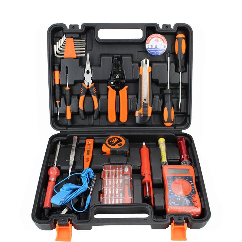 Household Hardware Tools Combination Set Car Maintenance Tools Electric Drill Impact Drill Set Toolbox - Checkouts USA