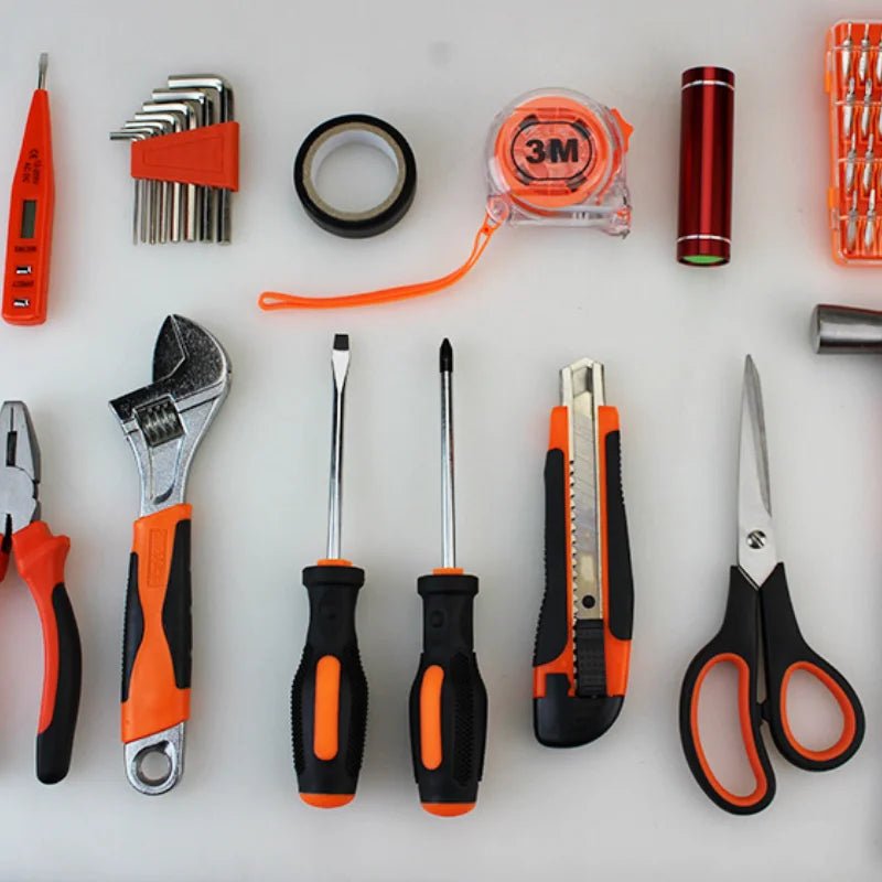 Household Hardware Tools Combination Set Car Maintenance Tools Electric Drill Impact Drill Set Toolbox - Checkouts USA