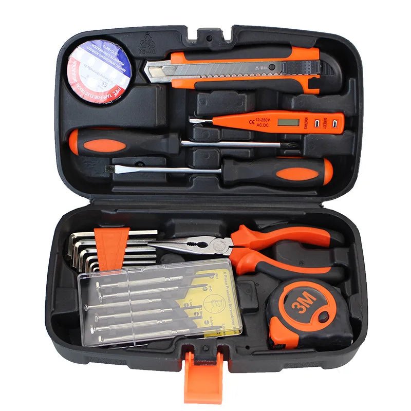 Household Hardware Tools Combination Set Car Maintenance Tools Electric Drill Impact Drill Set Toolbox - Checkouts USA