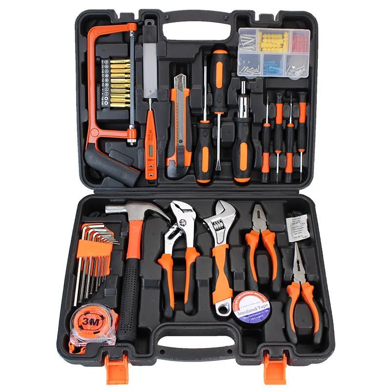 Household Hardware Tools Combination Set Car Maintenance Tools Electric Drill Impact Drill Set Toolbox - Checkouts USA