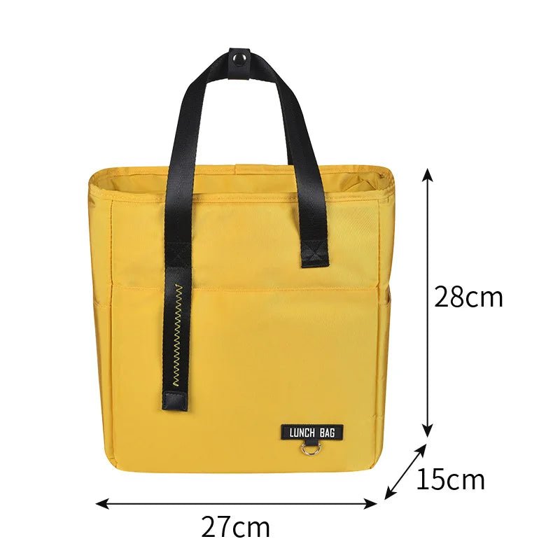 Insulated Bento Lunch Box Thermal Bag Large Capacity Food Zipper Storage Bags Container for Women Cooler Travel Picnic Handbags - Checkouts UK