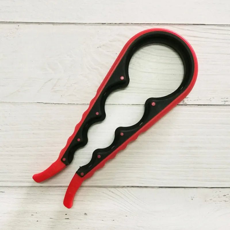 Jar Opener Easy Grip Wrench 4 in 1 Handy Save Strength Can Beer Bottle Cap Openers Lid Twist Off Tools Portable Kitchen Gadgets - Checkouts UK