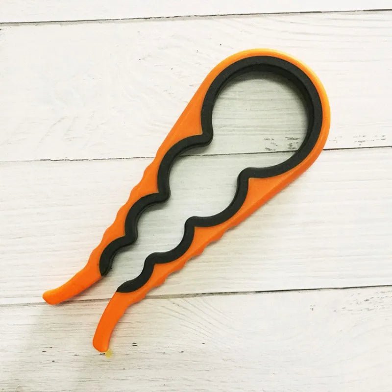 Jar Opener Easy Grip Wrench 4 in 1 Handy Save Strength Can Beer Bottle Cap Openers Lid Twist Off Tools Portable Kitchen Gadgets - Checkouts UK