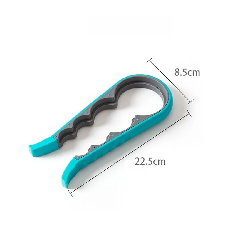 Jar Opener Easy Grip Wrench 4 in 1 Handy Save Strength Can Beer Bottle Cap Openers Lid Twist Off Tools Portable Kitchen Gadgets - Checkouts UK