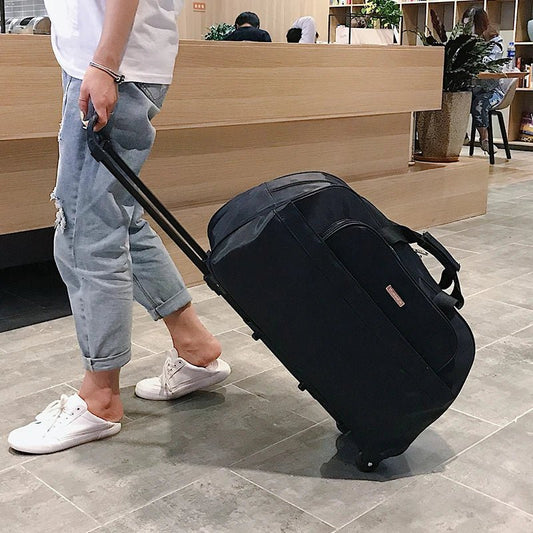 Large Capaci Lage Bag Travel Bag Handheld Carry - On Suitcase Lightweight ort Trip Bag for Men And Women Ox Cloth Pu... - Checkouts UK