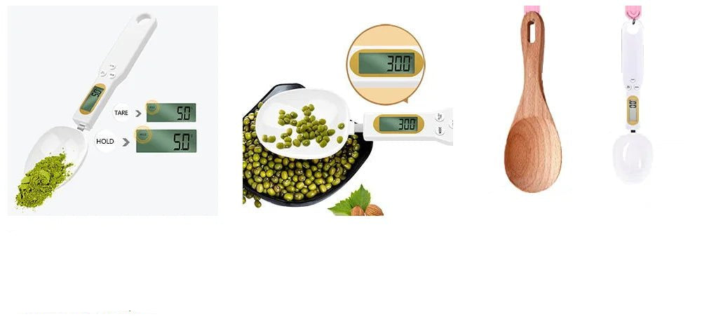 LCD Digital Kitchen Scale Electronic Cooking Food Weight Measuring Spoon 500g 0.1g Coffee Tea Sugar Spoon Scale Kitchen Tool - Checkouts UK