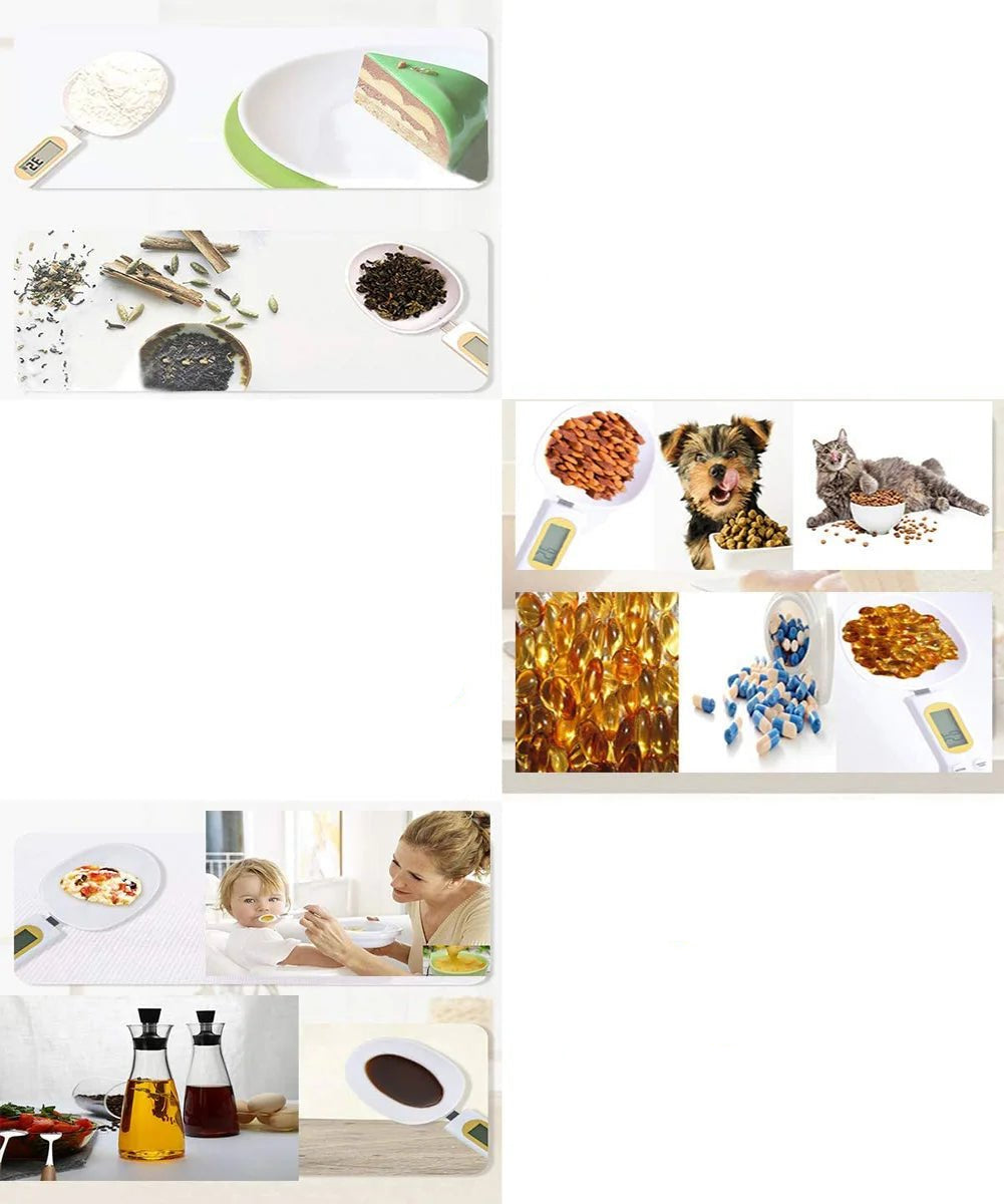 LCD Digital Kitchen Scale Electronic Cooking Food Weight Measuring Spoon 500g 0.1g Coffee Tea Sugar Spoon Scale Kitchen Tool - Checkouts UK