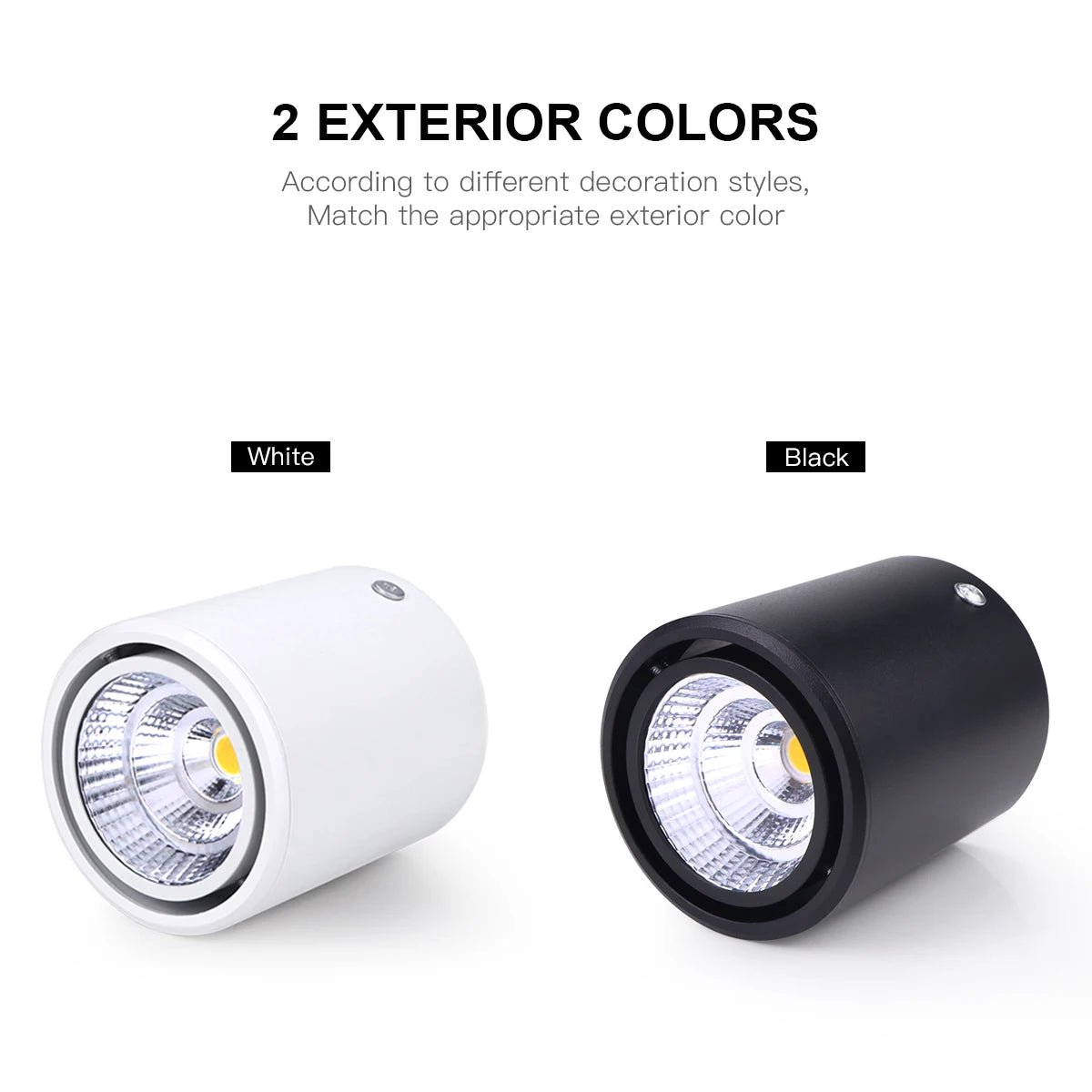 LED Ceiling Lamp 7W 12W Spotlight Aluminum COB Surface Mounted Spot Light AC85 - 265V Downlight for Kitchen Hallway Indoor Lightin - Checkouts UK