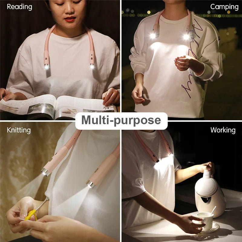 Led Rechargeable Neck Light 3 Modes Hug Reading Lamp Portable Book Light Novelty Flashlight Book Lamp Night Light Neck Light - Checkouts USA