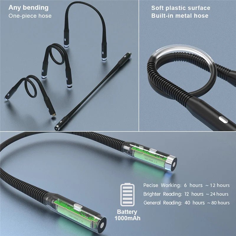 Led Rechargeable Neck Light 3 Modes Hug Reading Lamp Portable Book Light Novelty Flashlight Book Lamp Night Light Neck Light - Checkouts USA