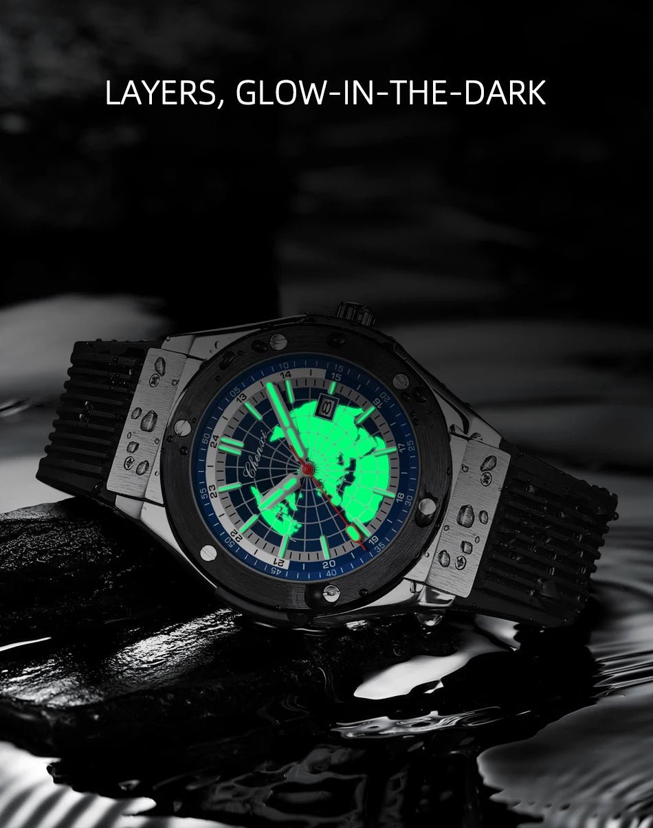 Men Quartz Watch Casual Luxury Sport Brand World Map Military Waterproof Wrist Watch for Male relogios masculino - Checkouts USA