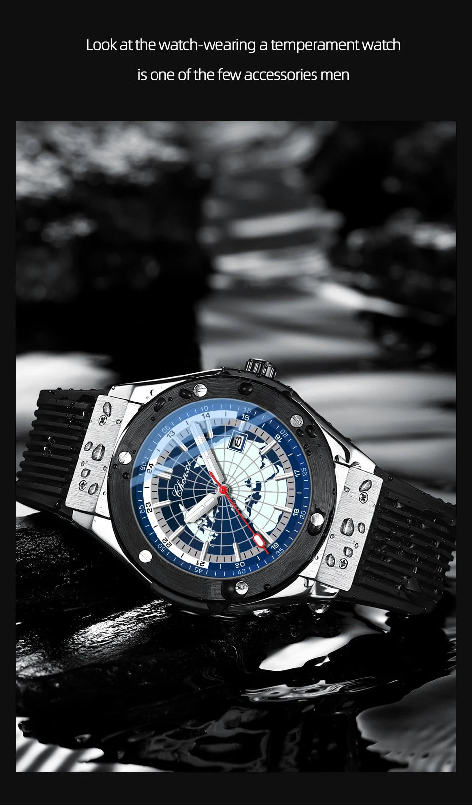 Men Quartz Watch Casual Luxury Sport Brand World Map Military Waterproof Wrist Watch for Male relogios masculino - Checkouts USA