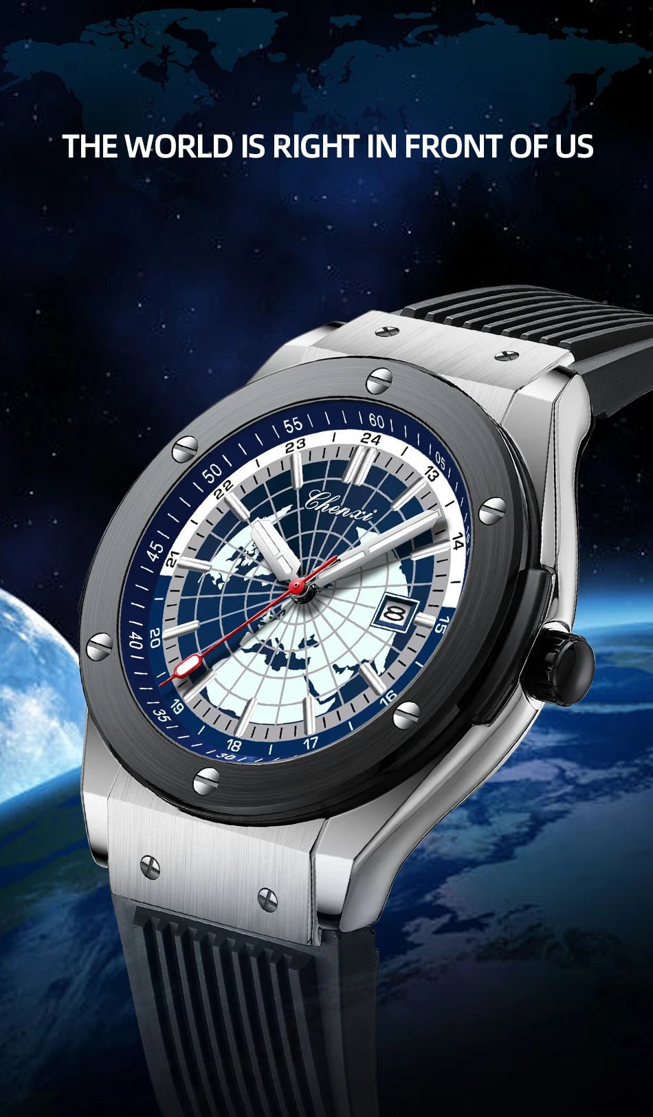 Men Quartz Watch Casual Luxury Sport Brand World Map Military Waterproof Wrist Watch for Male relogios masculino - Checkouts USA