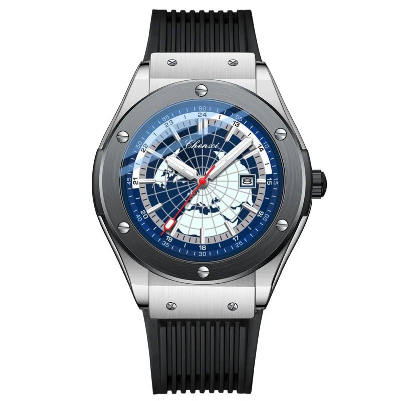 Men Quartz Watch Casual Luxury Sport Brand World Map Military Waterproof Wrist Watch for Male relogios masculino - Checkouts USA