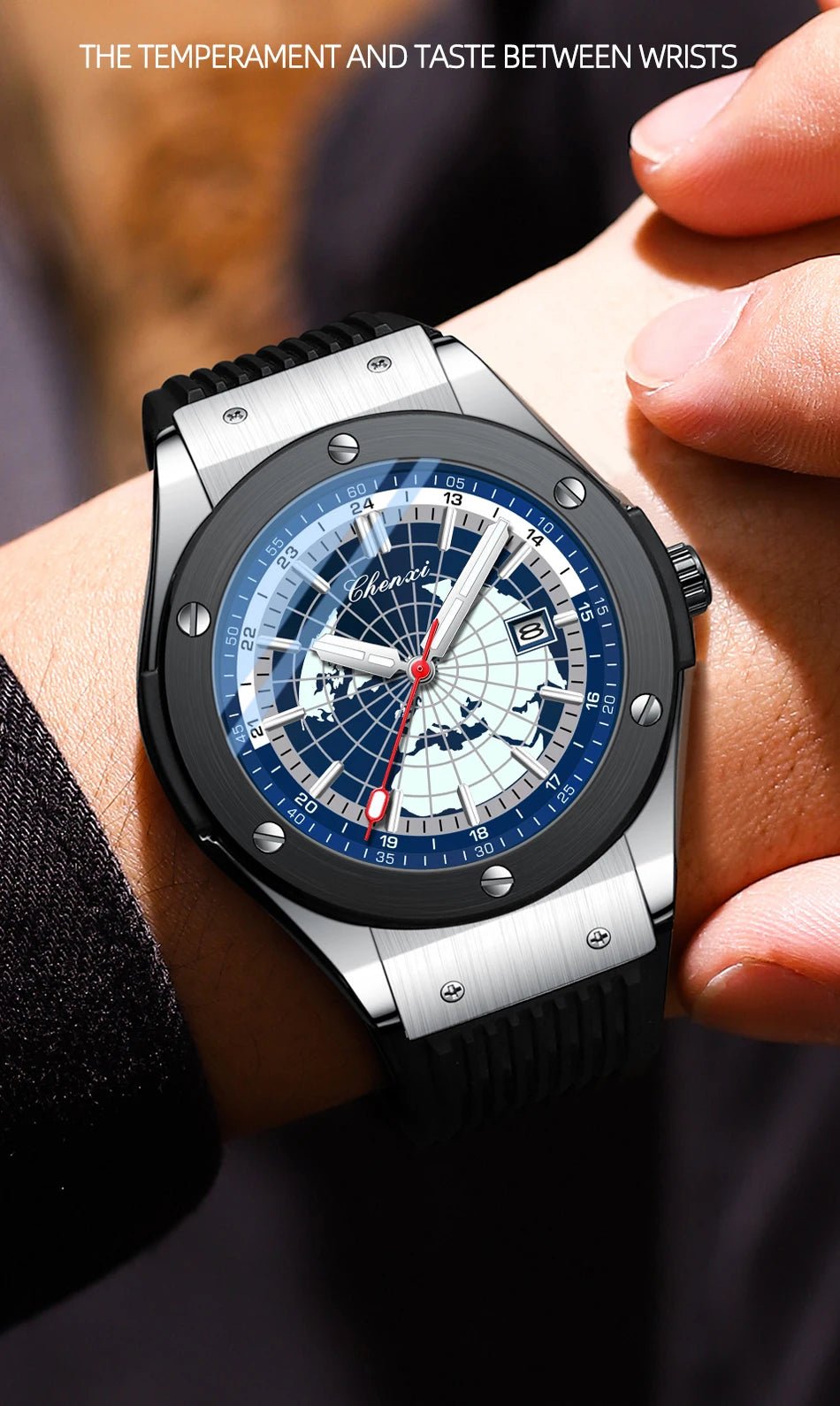 Men Quartz Watch Casual Luxury Sport Brand World Map Military Waterproof Wrist Watch for Male relogios masculino - Checkouts USA
