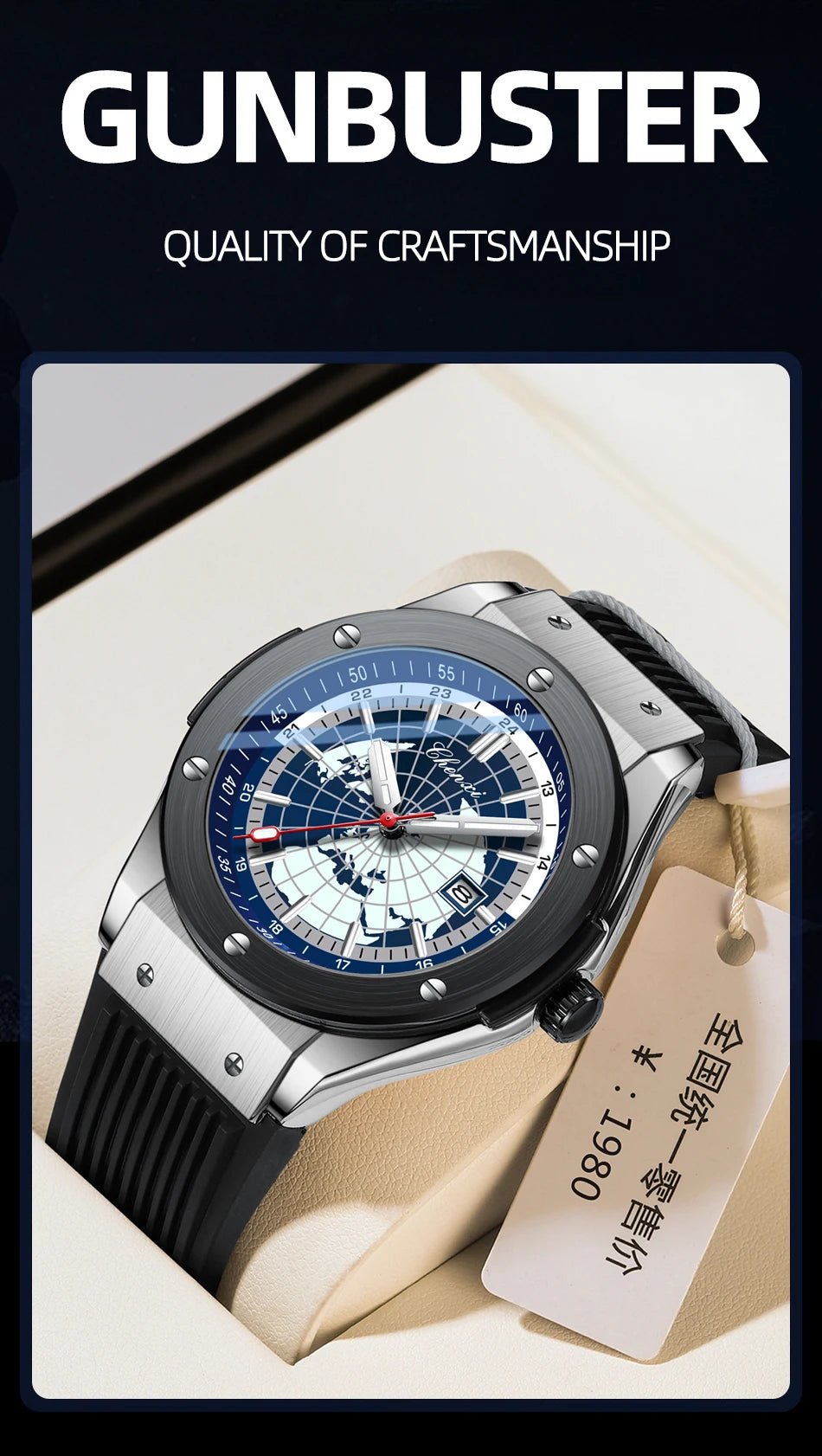 Men Quartz Watch Casual Luxury Sport Brand World Map Military Waterproof Wrist Watch for Male relogios masculino - Checkouts USA