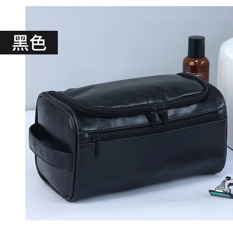 Men Vintage Luxury Toiletry Bag Travel Necessary Business Cosmetic Makeup Cases Male Hanging Storage Organizer Wash Bags - Checkouts UK